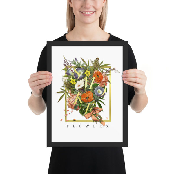Smoke Flowers by Chromaven Framed poster - Image 3