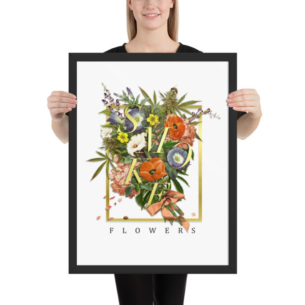 Smoke Flowers by Chromaven Framed poster - Image 5