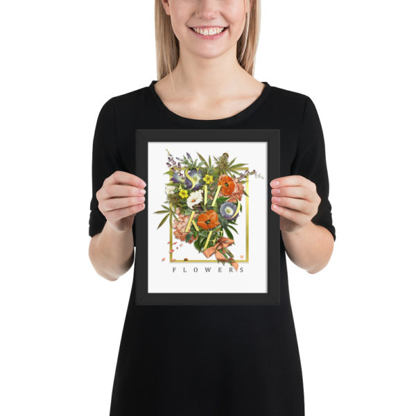 Smoke Flowers by Chromaven Framed poster - Image 2