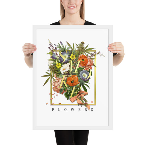 Smoke Flowers by Chromaven Framed poster