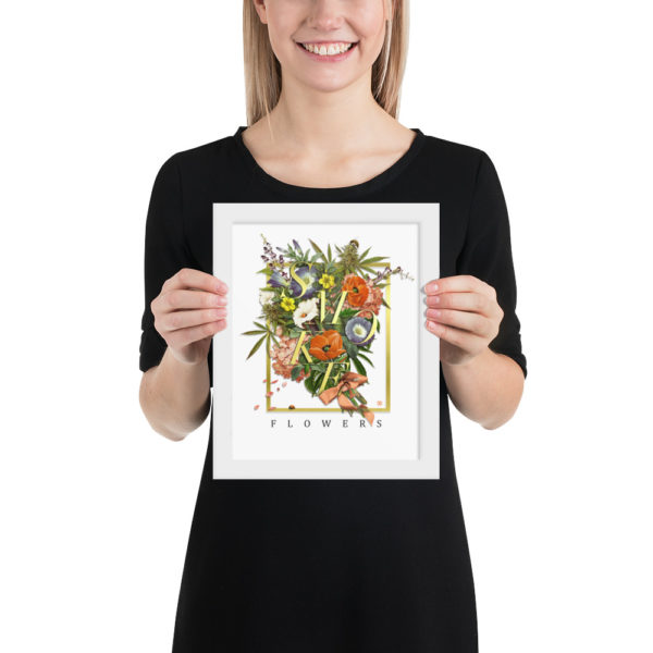 Smoke Flowers by Chromaven Framed poster - Image 6