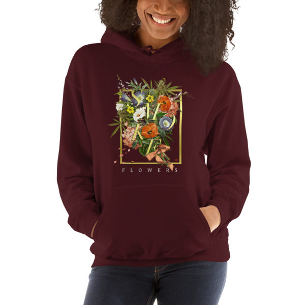 Smoke Flowers by Chromaven Unisex Hoodie - Image 4