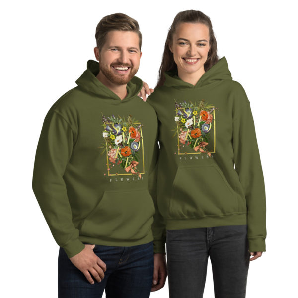 Smoke Flowers by Chromaven Unisex Hoodie - Image 3