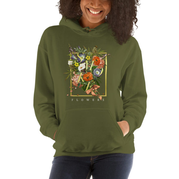 Smoke Flowers by Chromaven Unisex Hoodie - Image 6