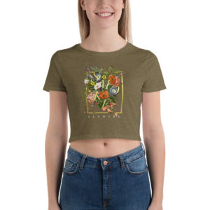 Smoke Flowers by Chromaven Crop Top