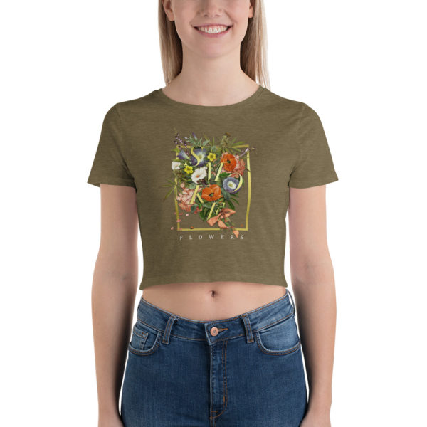 Smoke Flowers by Chromaven Crop Top