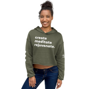 Wellness Minded Crop Hoodie
