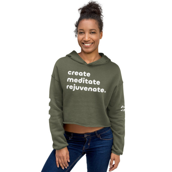 Wellness Minded Crop Hoodie